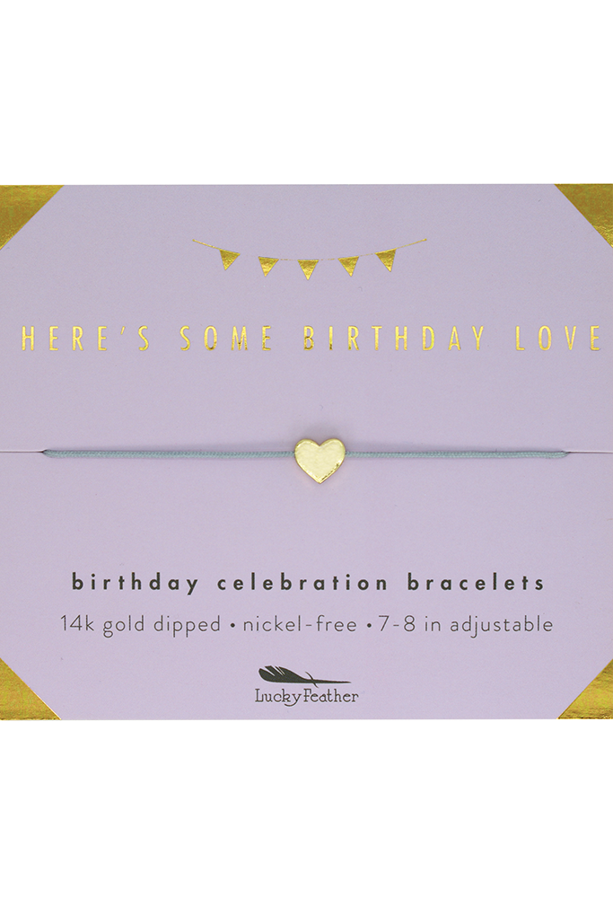 Birthday Bracelet + Envelope - 'Here's Some Birthday Love!'