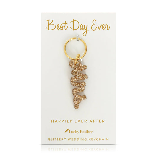 Champagne Glitter Key - Bridal - MRS