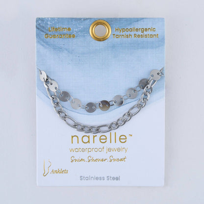Waterproof Multi Row Figaro Chain Anklet