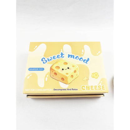 Crunchy and scented Cheese Cube Squishy Toy