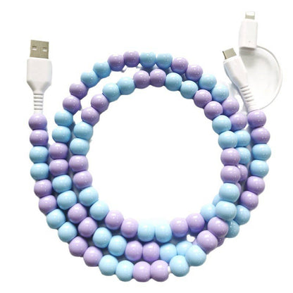 Phone Charger 2 in 1 Blue and Purple