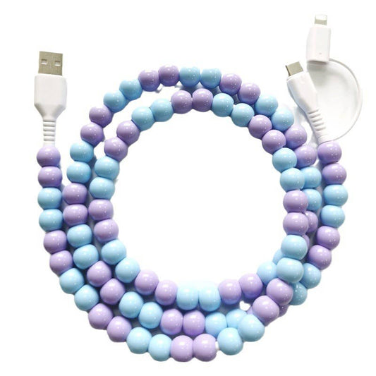 Phone Charger 2 in 1 Blue and Purple