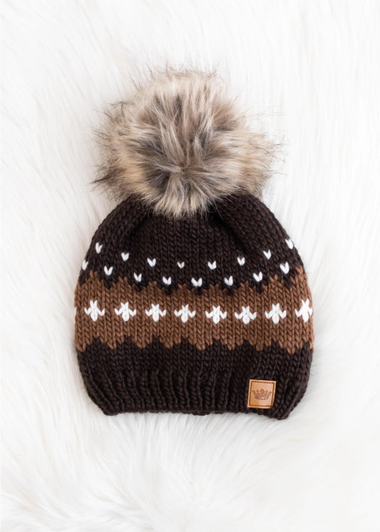 Dark Pattern Pom Hat