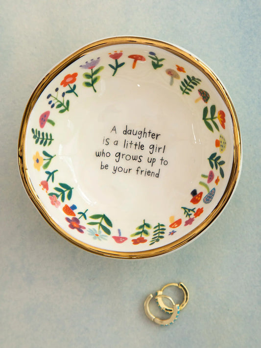 Natural Life Terracotta Trinket Dish - Daughter
