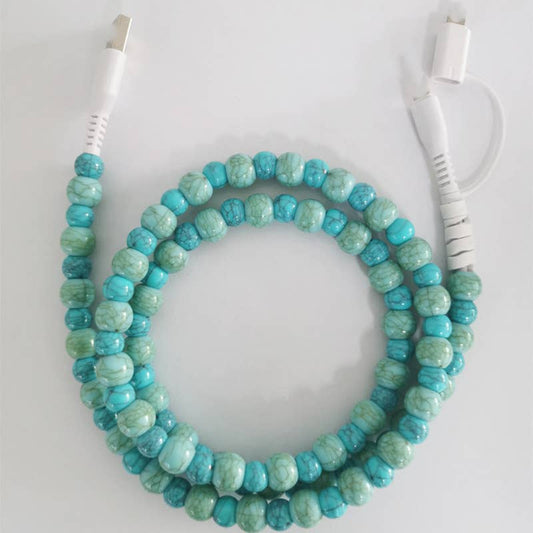 Phone Charger 2 in 1 Turquoise Multi