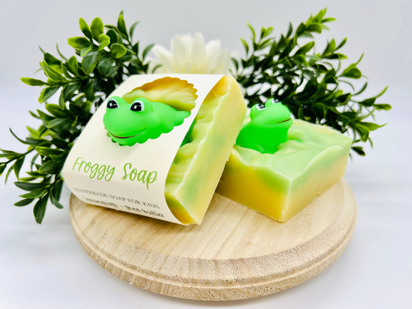 Froggy Handmade Soap Bar for Kids NATURAL VEGAN COLD PROCESS: Lemongrass
