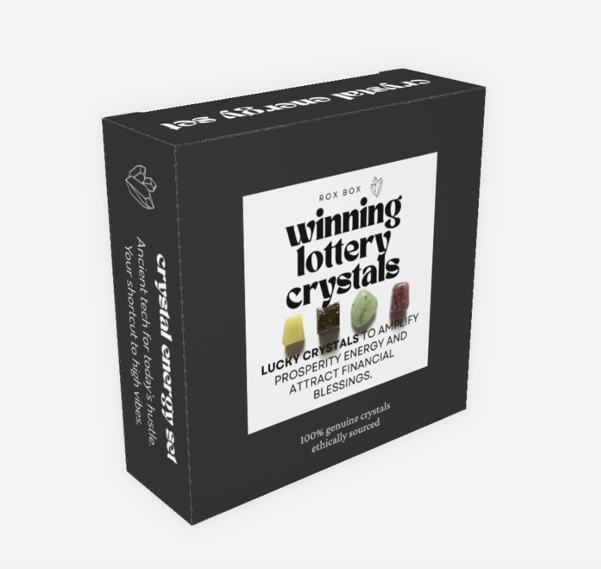 Winning lottery crystals - crystal gift for prosperity - cheeky gift funny gift