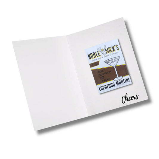 Drinks On Me Birthday Card With Espresso Martini