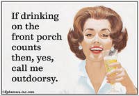 Magnet - If Drinking On The Front Porch Counts
