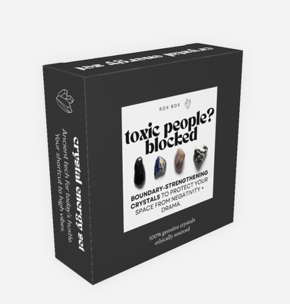 Toxic people? blocked - crystals for protection - cheeky gift funny gift