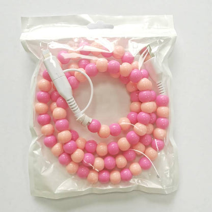 Phone Charger 2 in 1 Peach and Pink