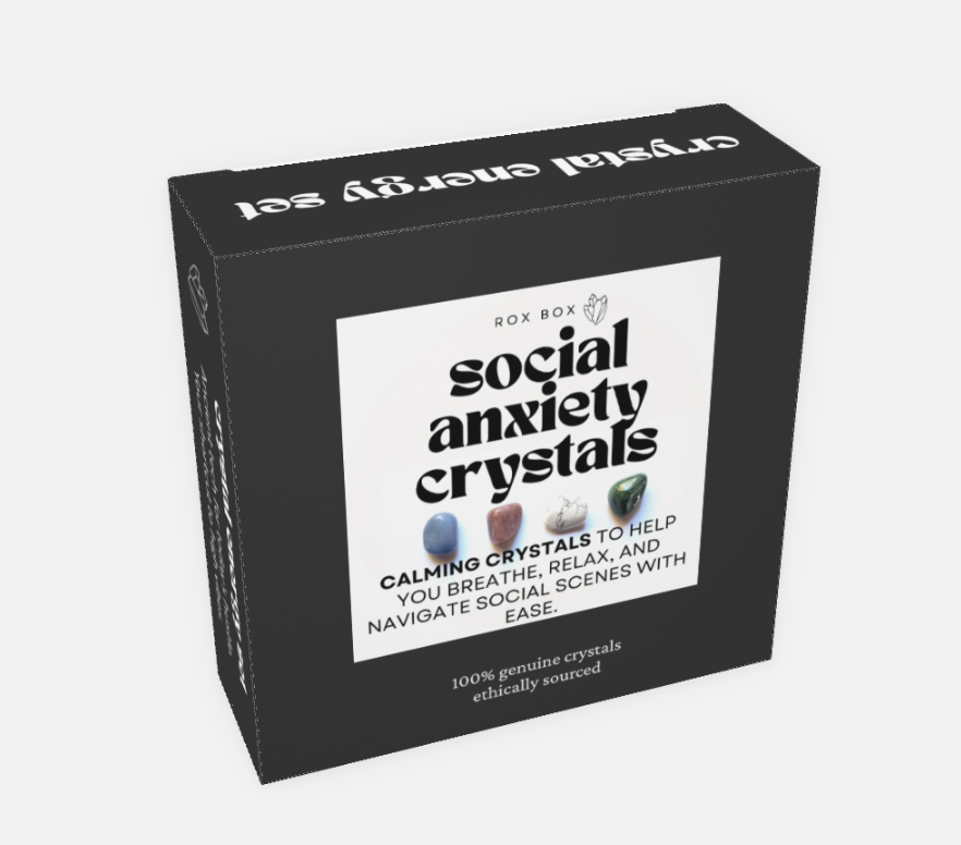 Social anxiety crystals - crystals for calm + confidence - wellness gift