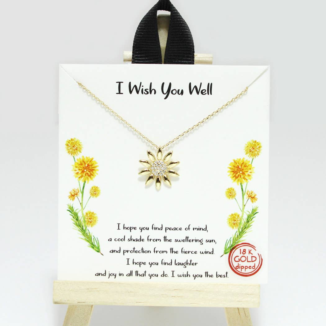I Wish You Well Daisy Flower Necklace