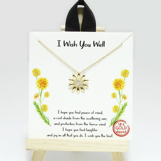 I Wish You Well Daisy Flower Necklace