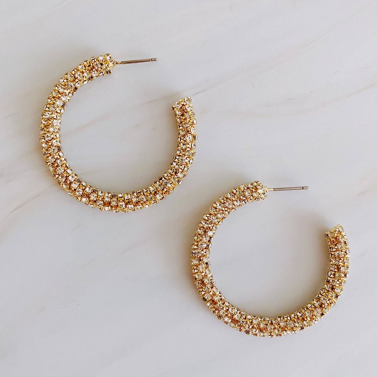 Wrapped In Shine Hoop Earrings: Gold