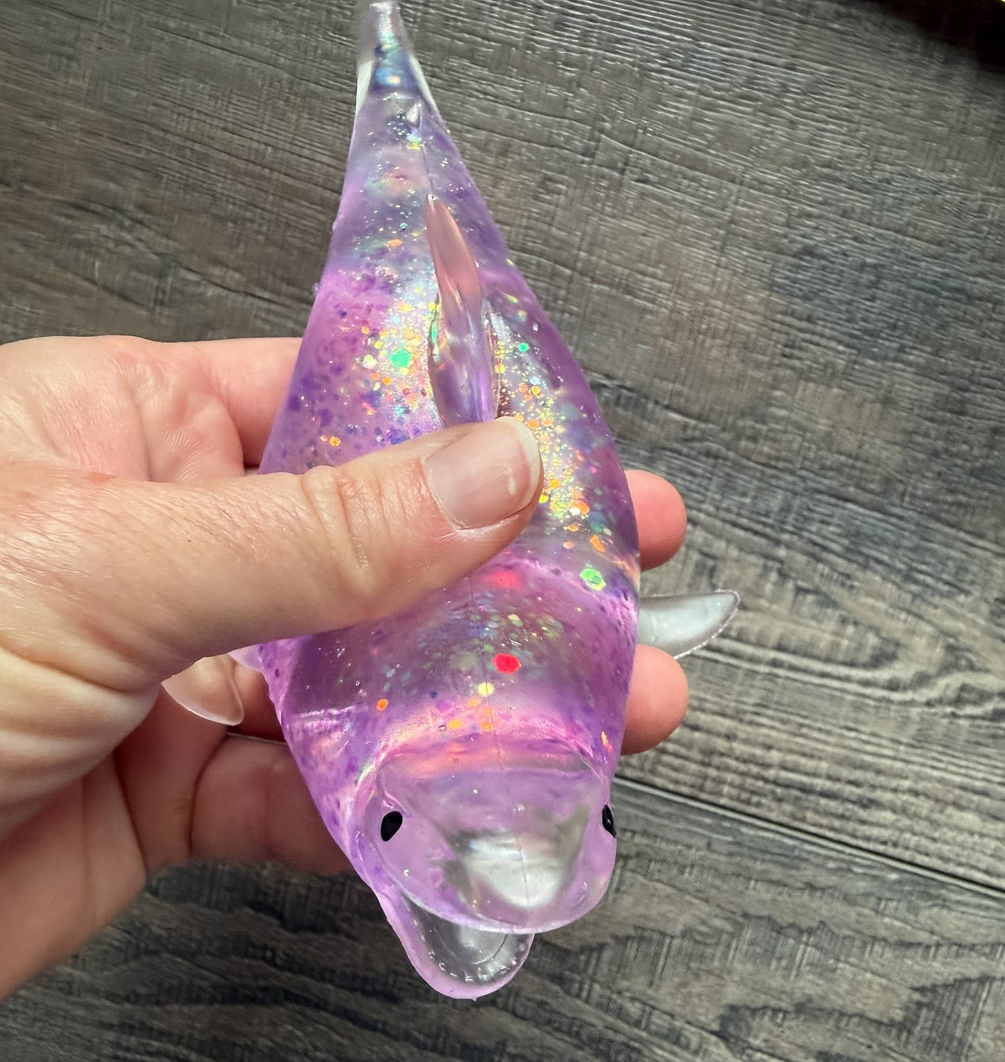 Squishy Glitter Maltose Shark Stress Toy