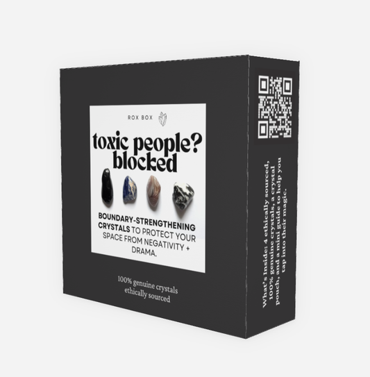 Toxic people? blocked - crystals for protection - cheeky gift funny gift