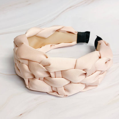 Silky Woven Headband - Cream