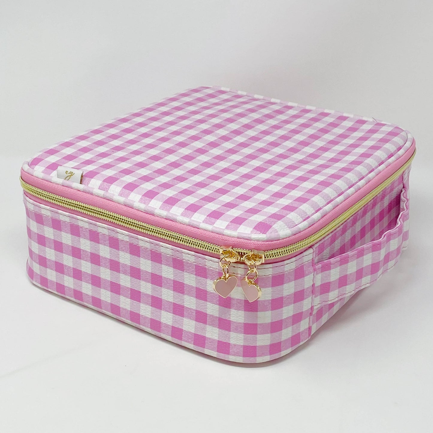 Glam Girl Cosmetic Case - Pink Gingham