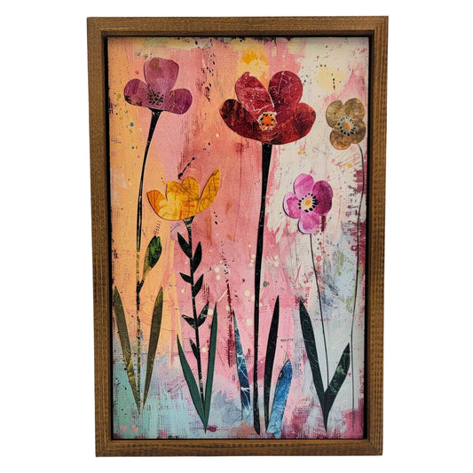 Rustic Decor Sign - Field of Wild Flowers