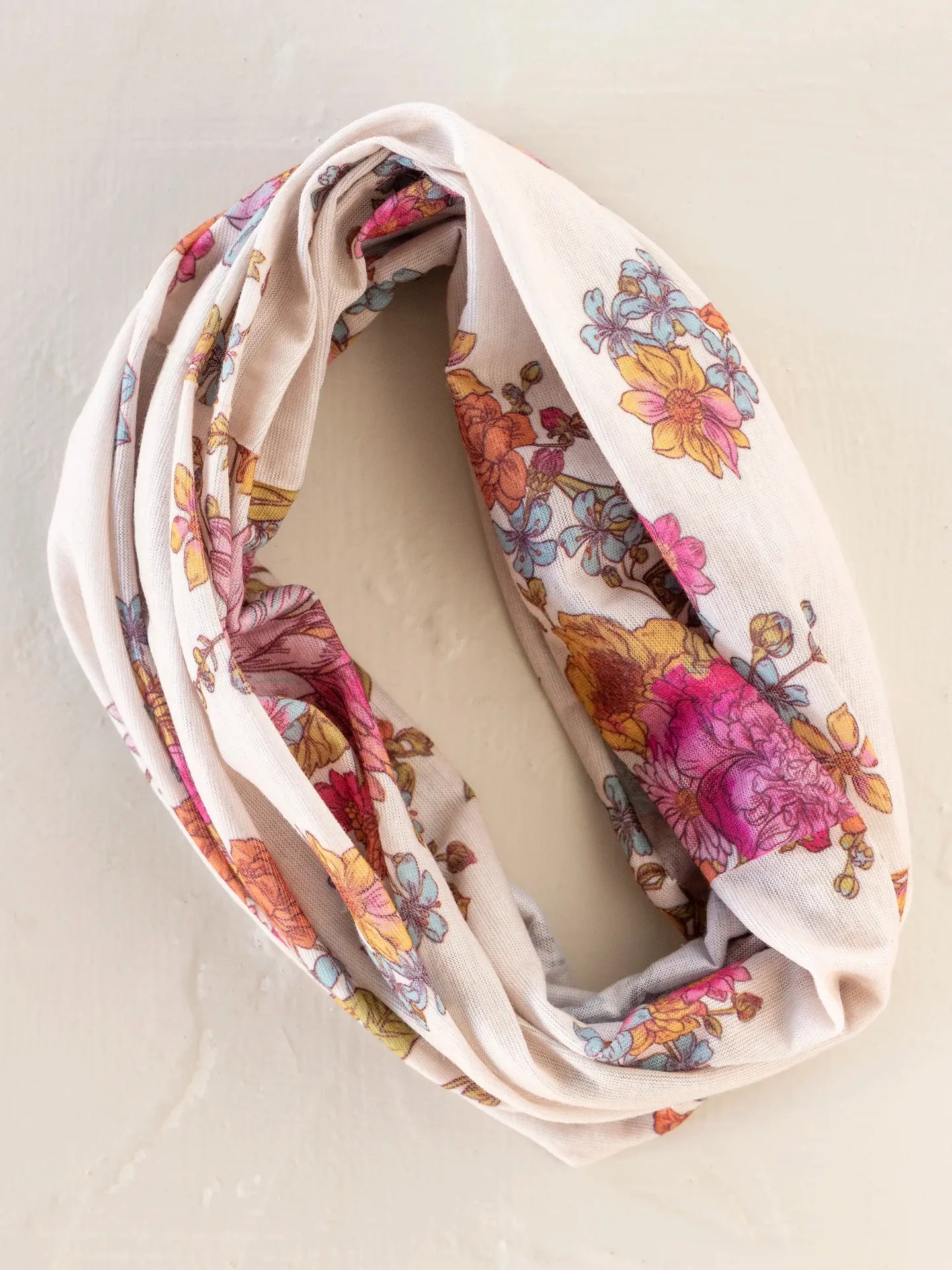 Natural Life Full Boho Bandeau Headband - Ivory English Garden
