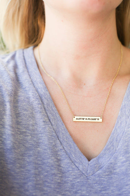 Coordinate City Necklace - Minneapolis