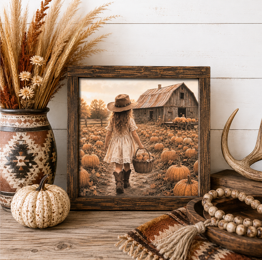 Day at the Pumpkin Patch Fall Farmhouse Sign 