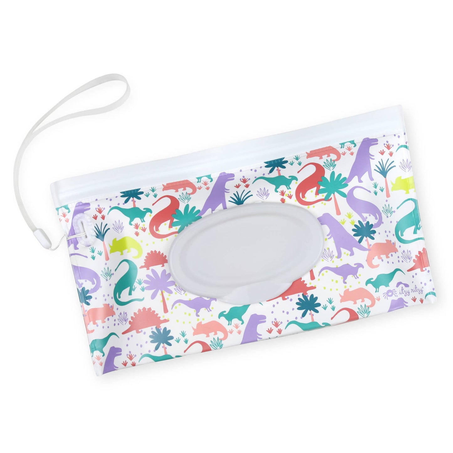 Take & Travel™ Pouch Reusable Wipes Cases: Raining Dinos