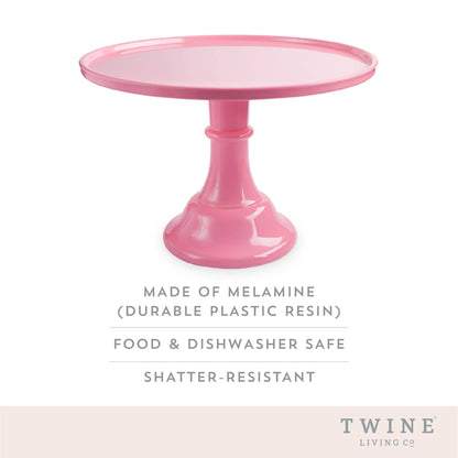 11.5" Collapsable Melamine Cake Stand - Pink