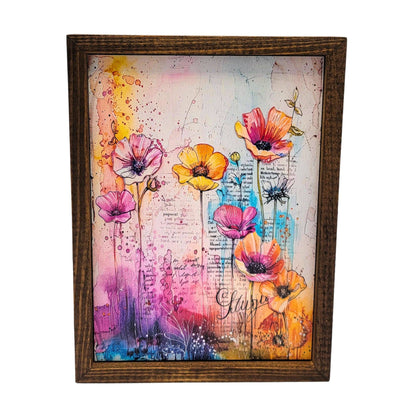 Watercolor Tulips Abstract Wall Art