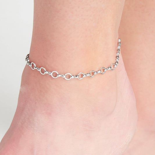 Waterproof Stainless Steel Linked Chain Anklet
