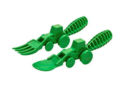 Set of 2 Tractor Utensils - Green