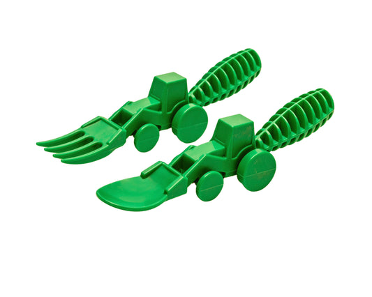 Set of 2 Tractor Utensils - Green