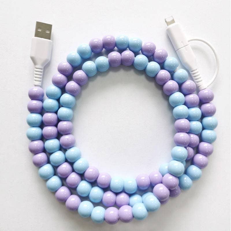 Phone Charger 2 in 1 Blue and Purple