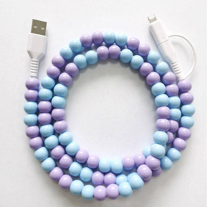 Phone Charger 2 in 1 Blue and Purple