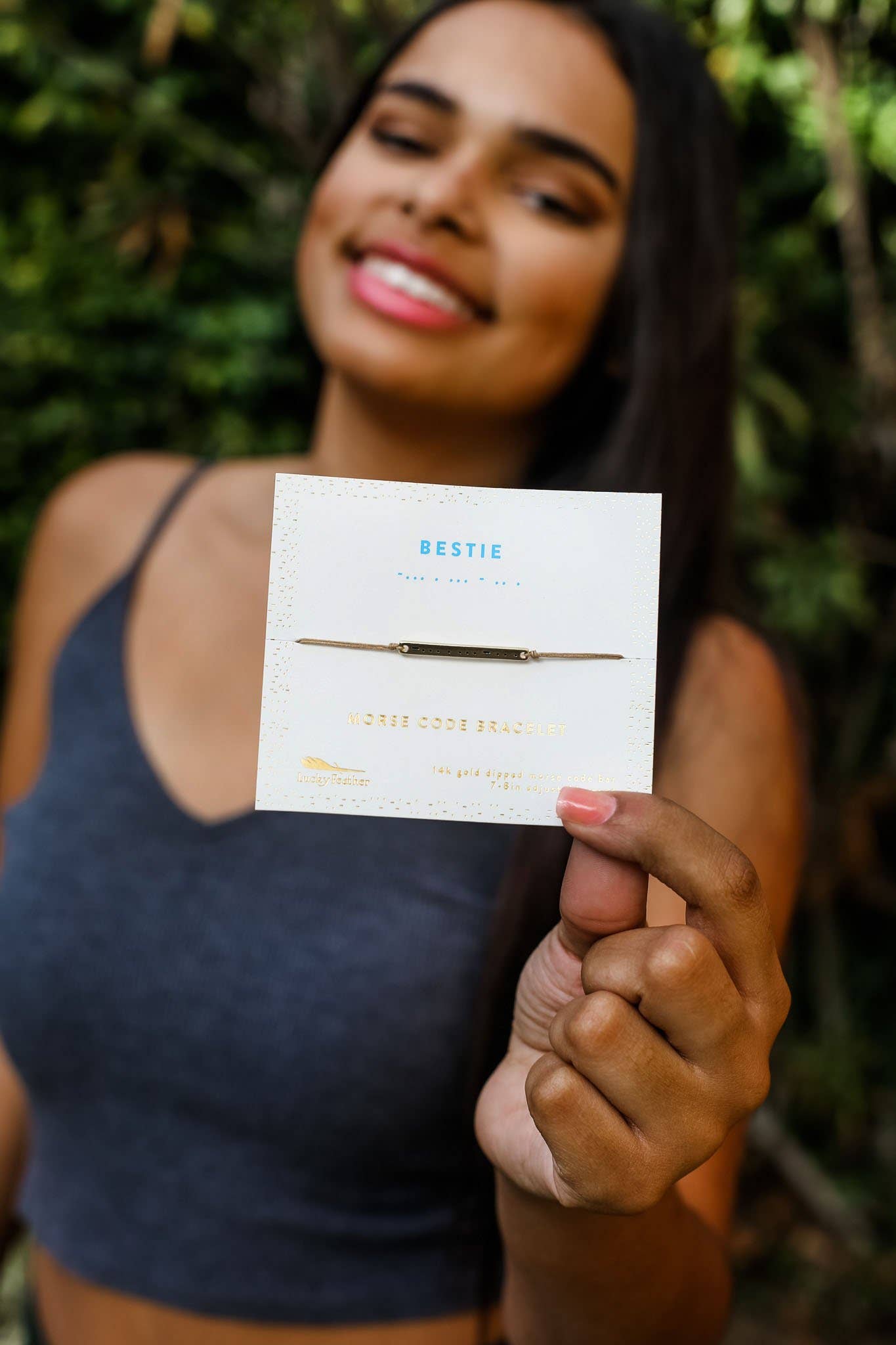 Morse Code Bar Bracelet - Bestie