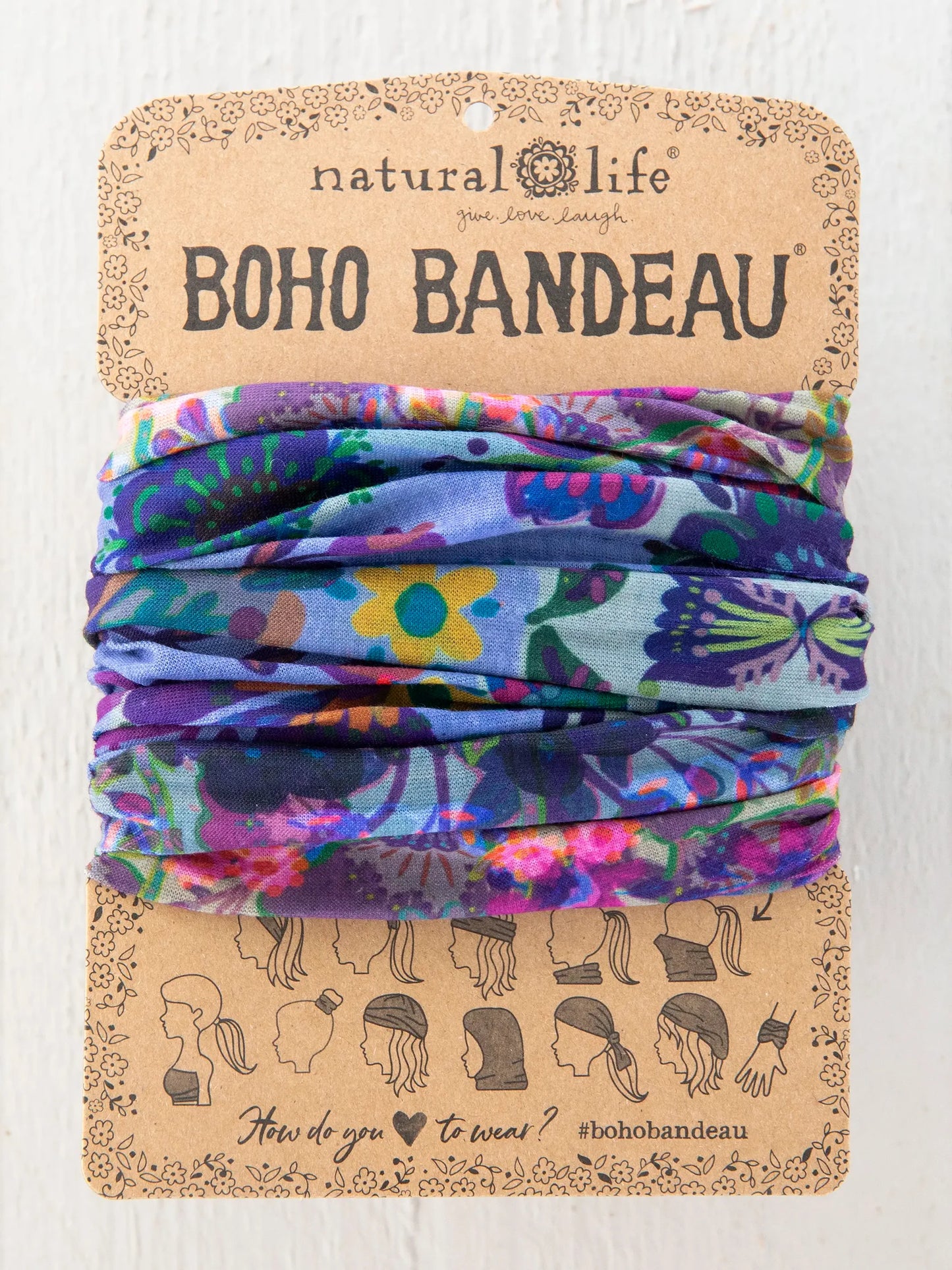 Full Boho Bandeau Headband - Folk Garden