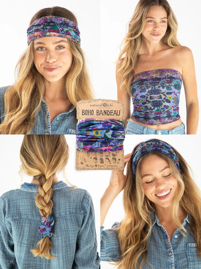 Full Boho Bandeau Headband - Folk Garden