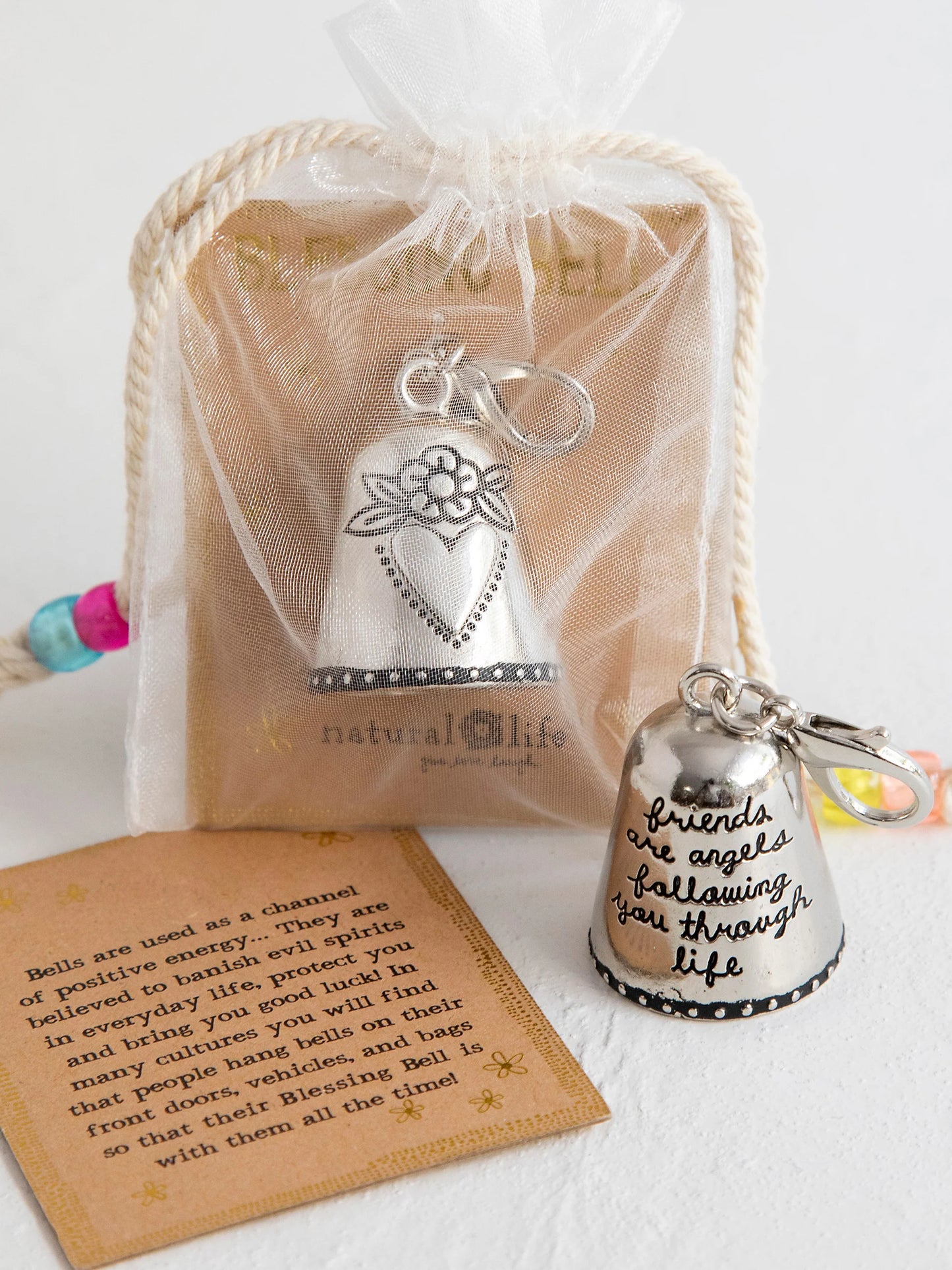 Natural Life Blessing Bell - Friends Are Angels