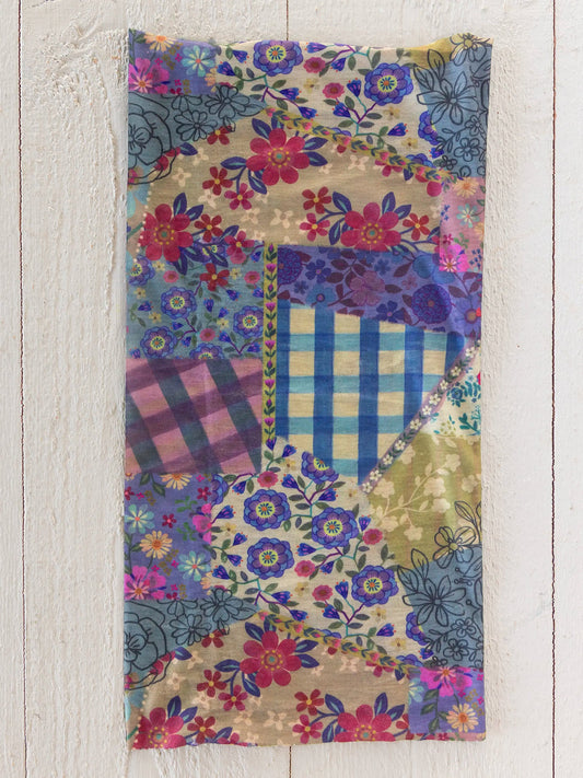Natural Life Full Boho Bandeau Headband - Gingham Floral Patchwork