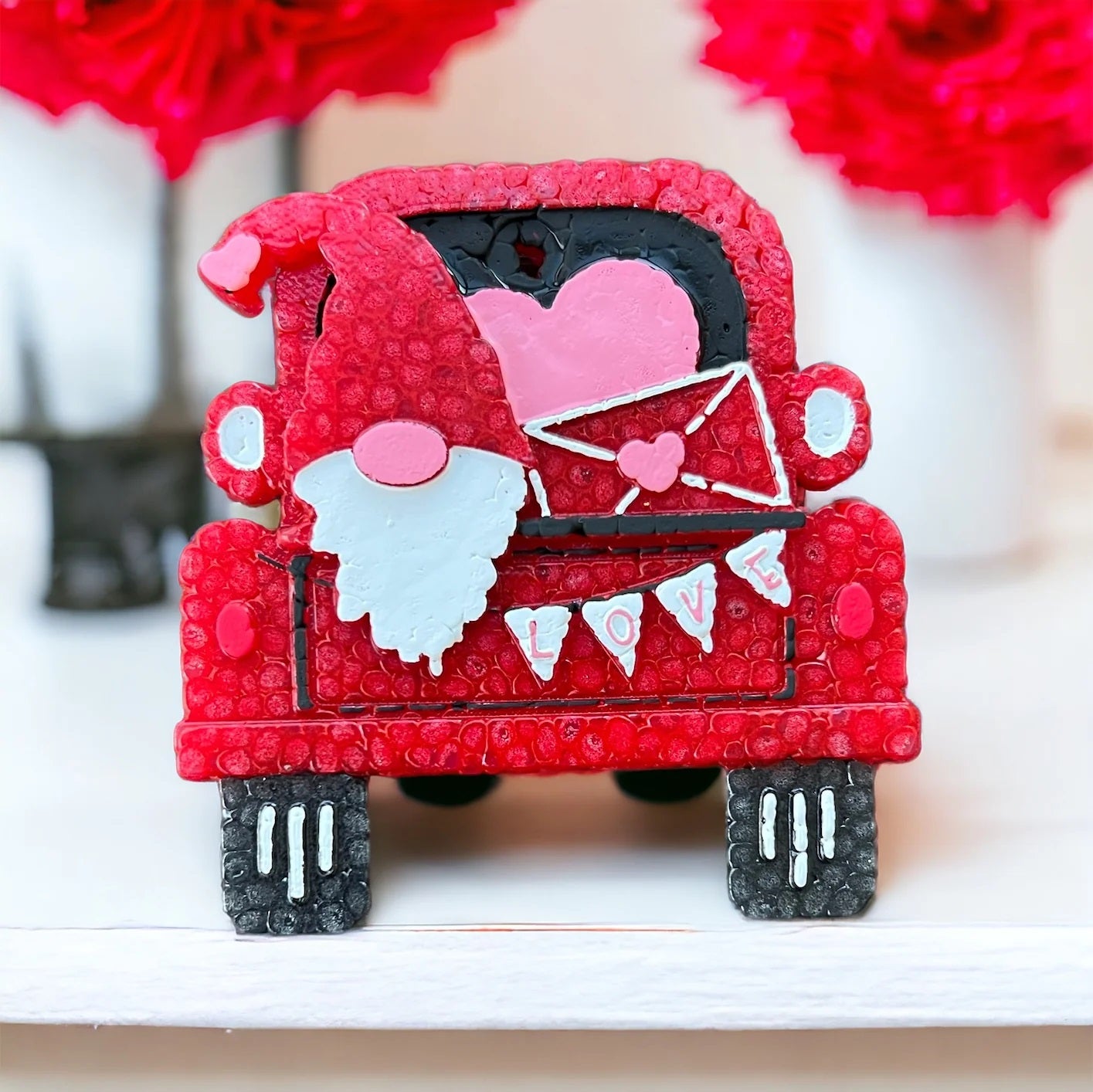 Gnome Valentine Truck Freshie - Dreamsicle