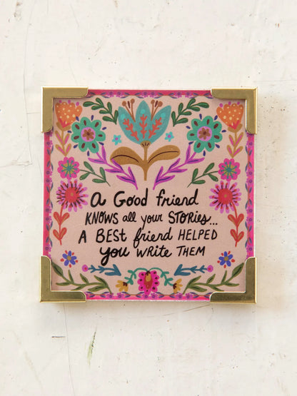 Natural Life Corner Magnet - Good Friends