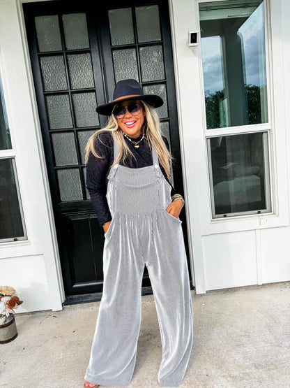 Karli Boho Overalls - 2 Tone Black