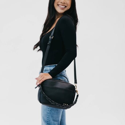 Harriet Handle Crossbody & Shoulder Bag - Black