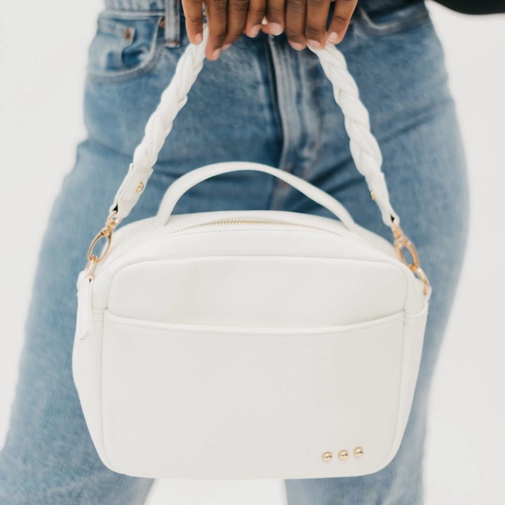 Harriet Handle Crossbody & Shoulder Bag - White