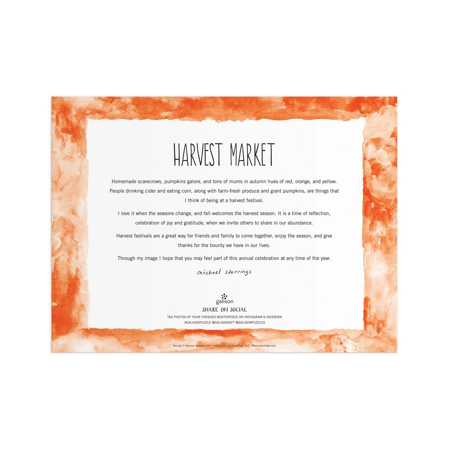 Michael Storrings Harvest Market 1000 Piece Puzzle