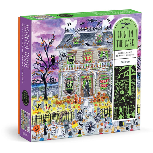 Micheal Storrings Haunted House 500 Piece Glow In The Dark Puzzle