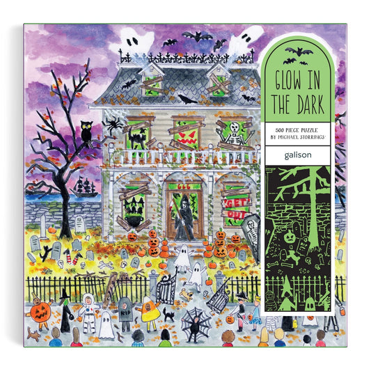 Micheal Storrings Haunted House 500 Piece Glow In The Dark Puzzle