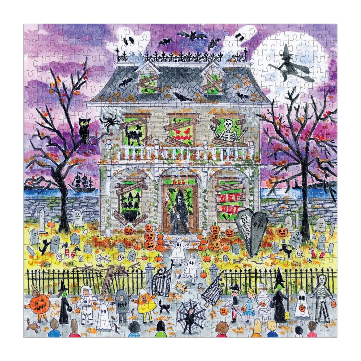 Micheal Storrings Haunted House 500 Piece Glow In The Dark Puzzle