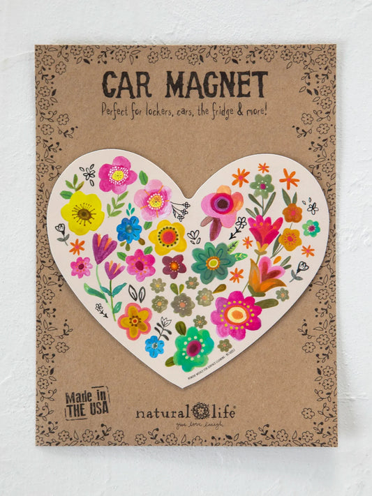 Natural Life Car Magnet - Heart